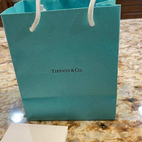 New Tiffany Box w Bow, Bag , Pouch, receipt card & gift tag card w envelope - Picture 4 of 7